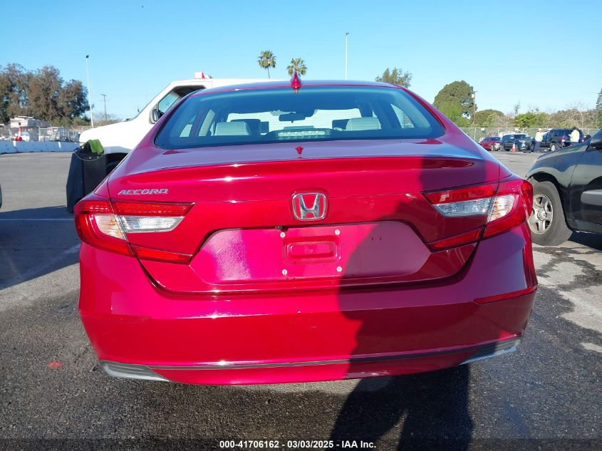 2022 Honda Accord Lx VIN: 1HGCV1F18NA024506 Lot: 41706162