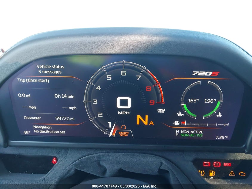 2019 MCLAREN 720S VIN: SBM14DCAXKW002639
