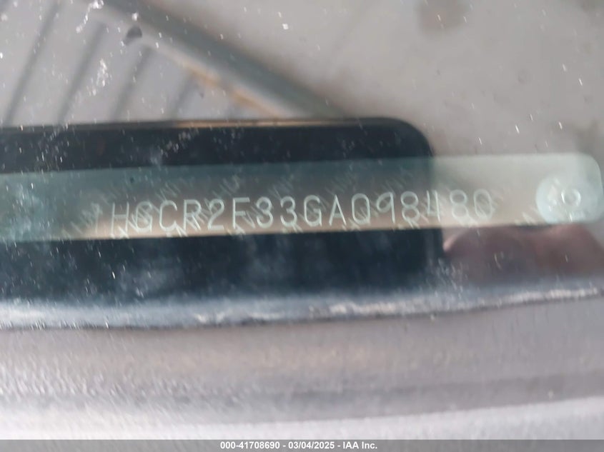 2016 HONDA ACCORD VIN: 1HGCR2F33GA098480