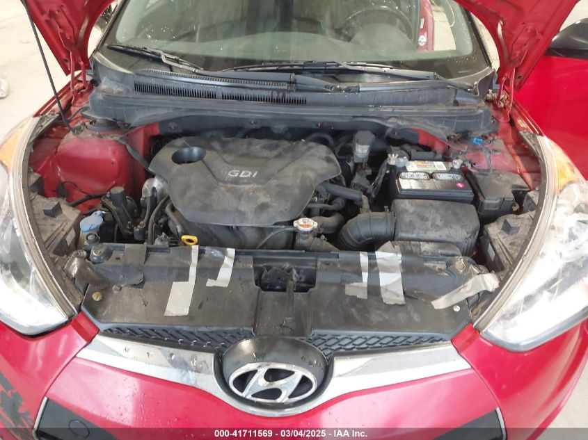 2013 Hyundai Veloster Base W/Black VIN: KMHTC6AD3DU099335 Lot: 41711569