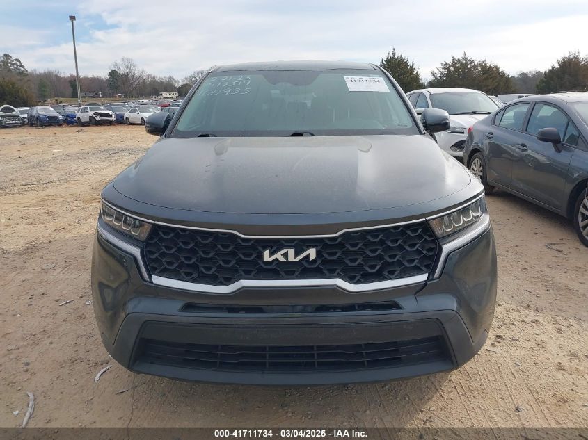 2022 Kia Sorento Lx VIN: 5XYRG4LC3NG100935 Lot: 41711734