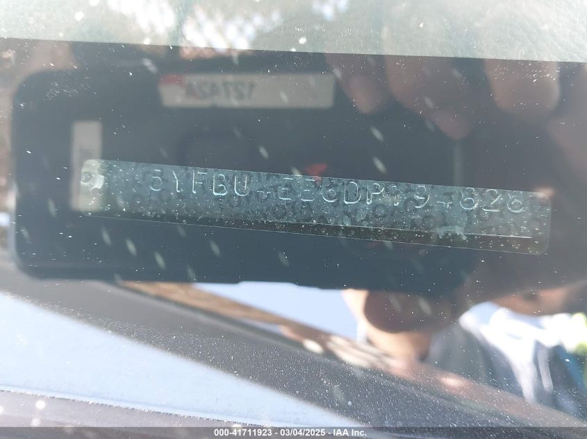 2013 Toyota Corolla Le VIN: 5YFBU4EE6DP194828 Lot: 41711923