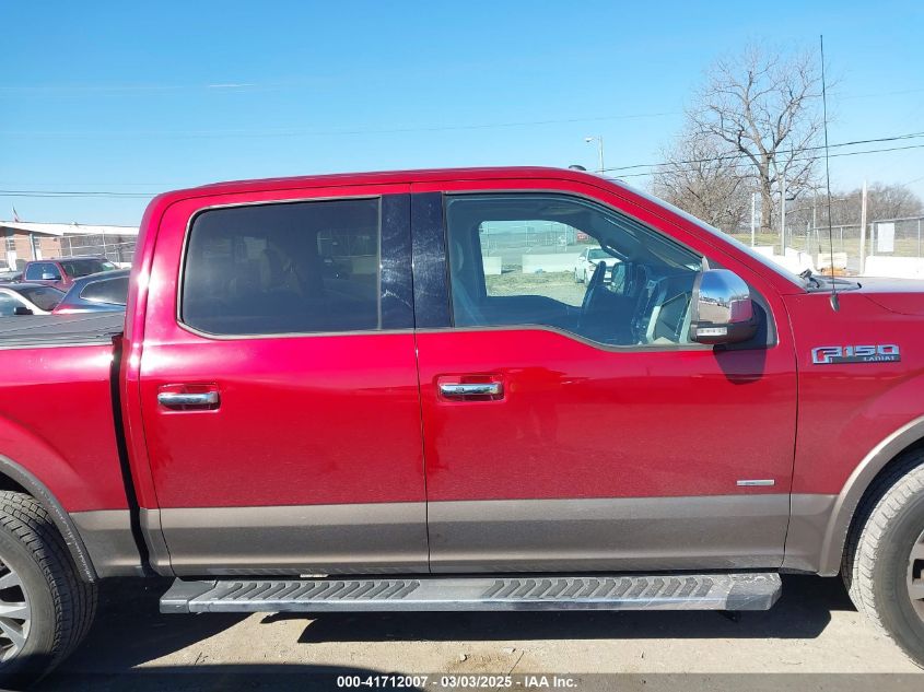 2017 Ford F-150 Lariat VIN: 1FTEW1EG7HKC80452 Lot: 41712007