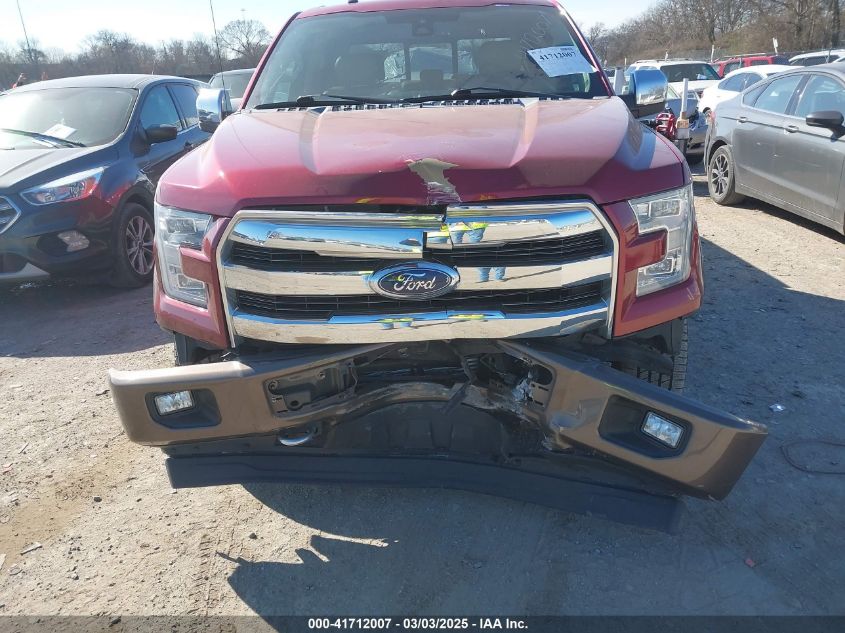 2017 Ford F-150 Lariat VIN: 1FTEW1EG7HKC80452 Lot: 41712007