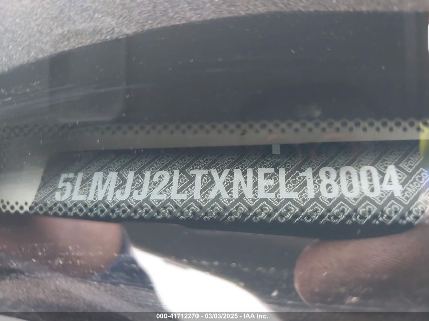 2022 Lincoln Navigator Reserve VIN: 5LMJJ2LTXNEL18004 Lot: 41712270