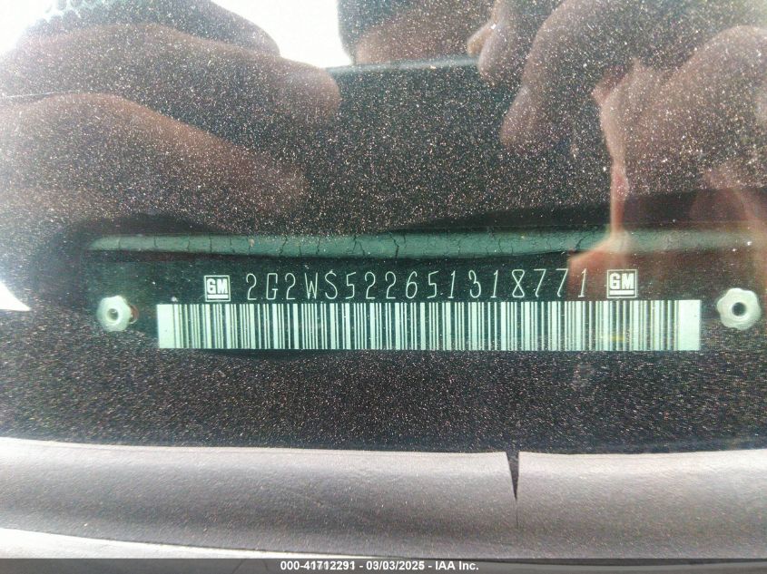 2005 Pontiac Grand Prix Gt VIN: 2G2WS522651318771 Lot: 41712291