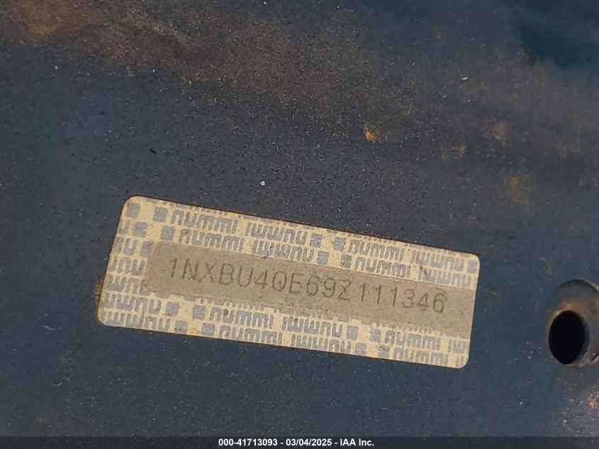 2009 Toyota Corolla S VIN: 1NXBU40E69Z111346 Lot: 41713093