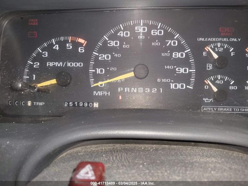 1996 Chevrolet Tahoe K1500 VIN: 1GNEK13R5TJ341299 Lot: 41713489