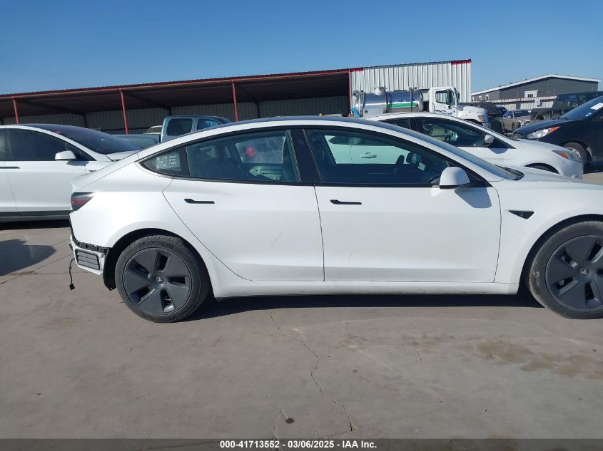 2022 Tesla Model 3 Rear-Wheel Drive VIN: 5YJ3E1EAXNF338584 Lot: 41713552