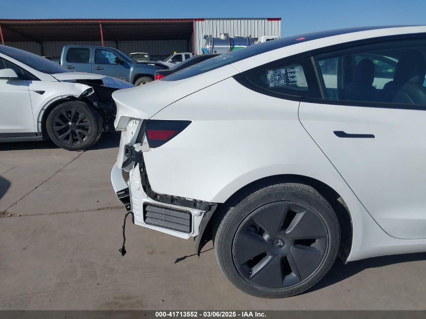 2022 Tesla Model 3 Rear-Wheel Drive VIN: 5YJ3E1EAXNF338584 Lot: 41713552