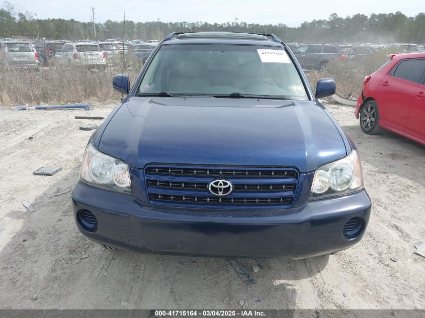 2003 Toyota Highlander V6 VIN: JTEHF21A430104916 Lot: 41715164