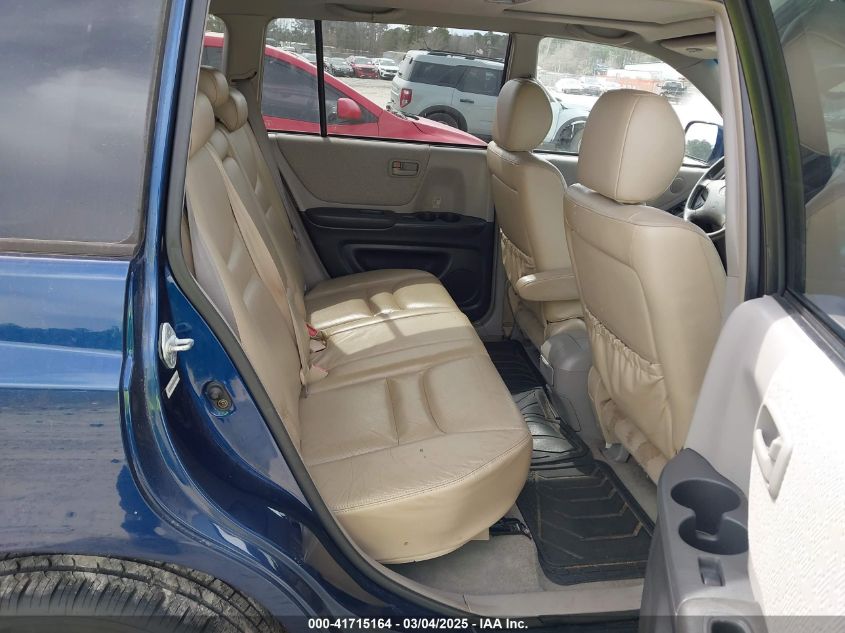 2003 Toyota Highlander V6 VIN: JTEHF21A430104916 Lot: 41715164