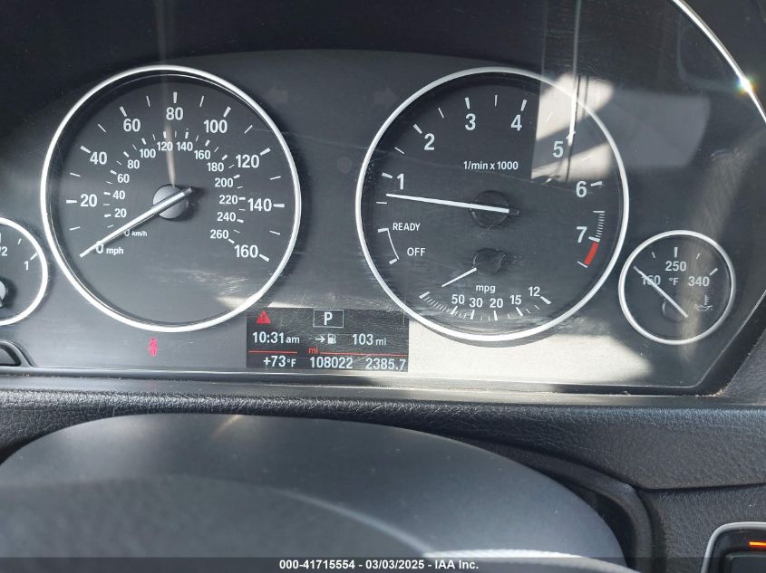 2015 BMW 320I xDrive VIN: WBA3C3C58FK201197 Lot: 41715554