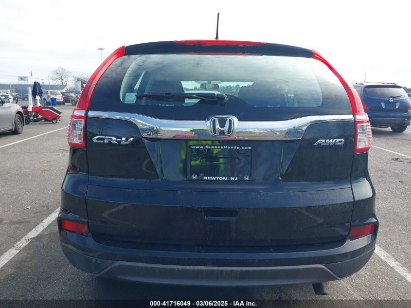 2016 Honda Cr-V Lx VIN: 5J6RM4H35GL132062 Lot: 41716049