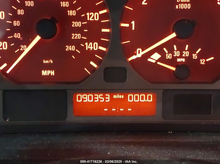 1999 BMW 328I VIN: WBAAM5339XFR00380 Lot: 41716226