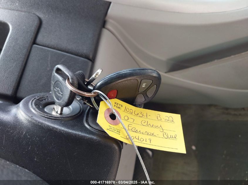 2007 Chevrolet Equinox Lt VIN: 2CNDL73F876004019 Lot: 41716978