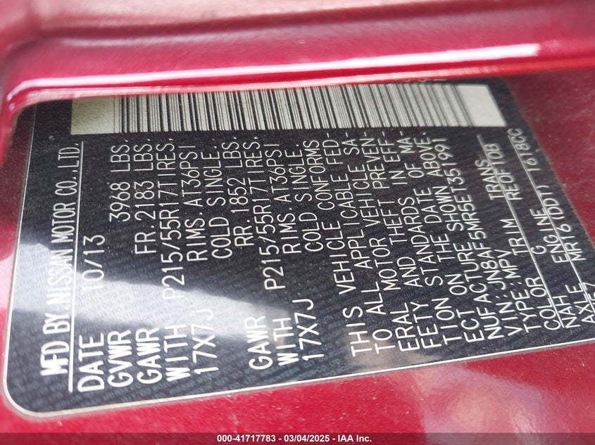 2014 NISSAN JUKE SL - JN8AF5MR5ET351991