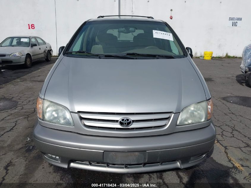 2002 Toyota Sienna Le VIN: 4T3ZF13C32U438723 Lot: 41718424