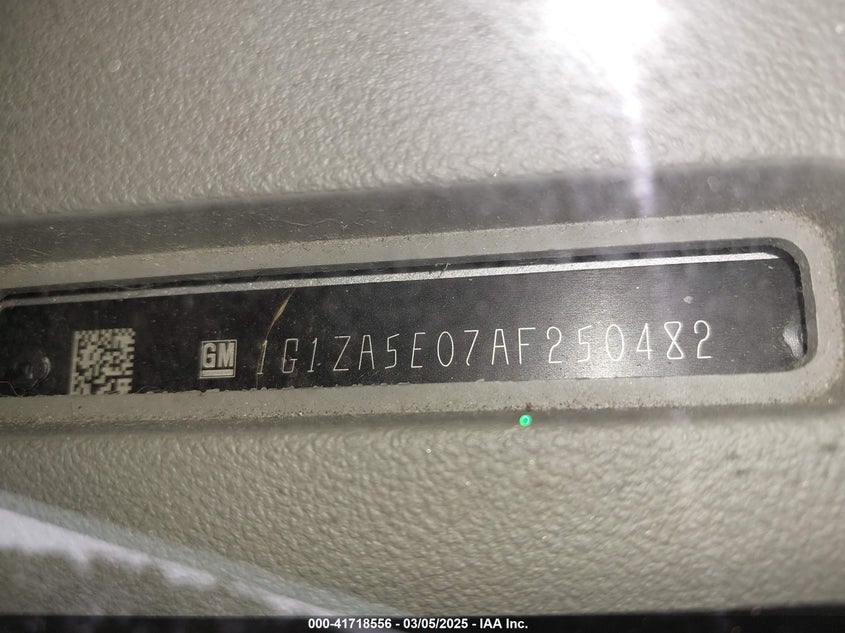 2010 CHEVROLET MALIBU VIN: 1G1ZA5E07AF250482