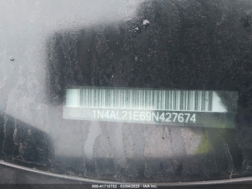 2009 NISSAN ALTIMA VIN: 1N4AL21E69N427674