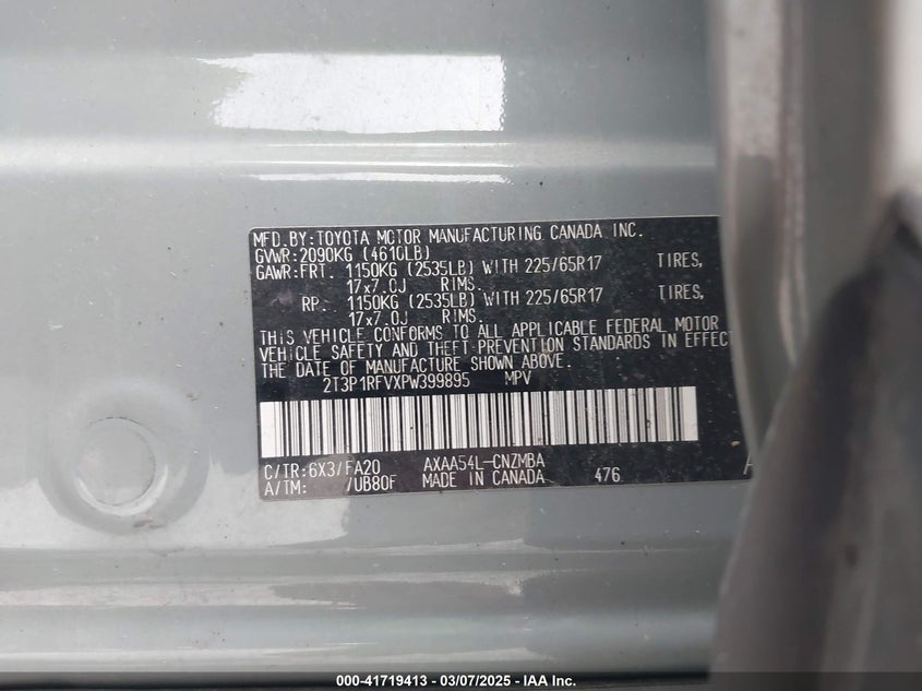 2023 TOYOTA RAV4 XLE - 2T3P1RFVXPW399895