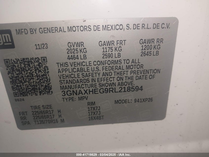 2024 CHEVROLET EQUINOX FWD LS - 3GNAXHEG9RL218594