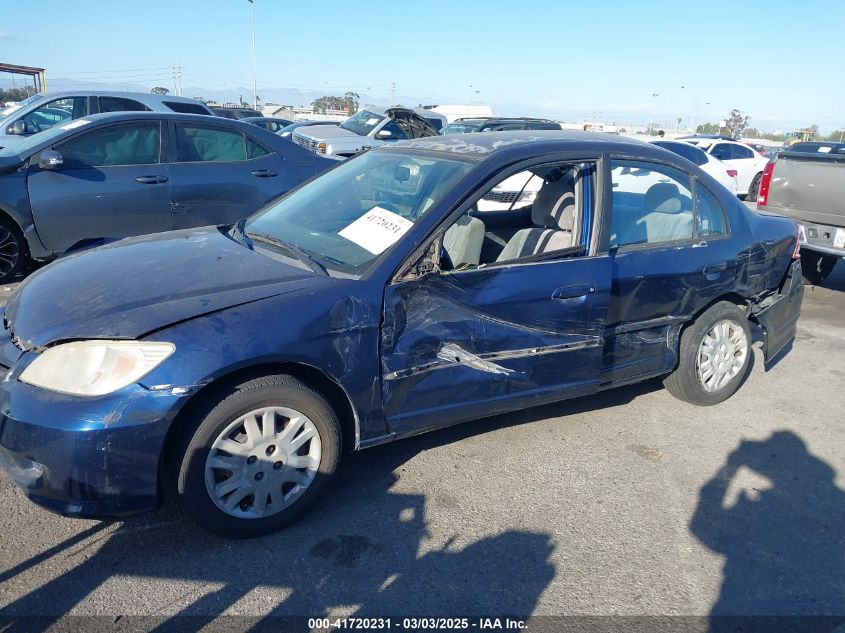 2004 Honda Civic Lx VIN: JHMES165X4S001111 Lot: 41720231