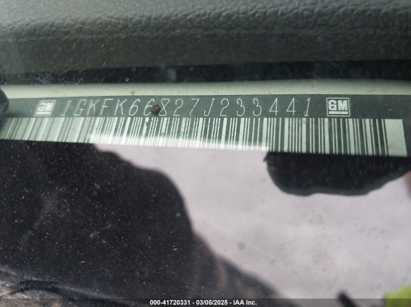 2007 GMC Yukon Xl 1500 Denali VIN: 1GKFK66827J233441 Lot: 41720331