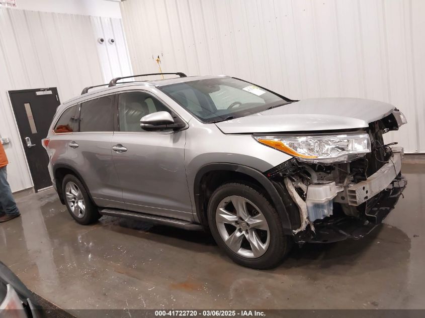 2015 Toyota Highlander Limited Platinum V6 VIN: 5TDDKRFH7FS161867 Lot: 41722720
