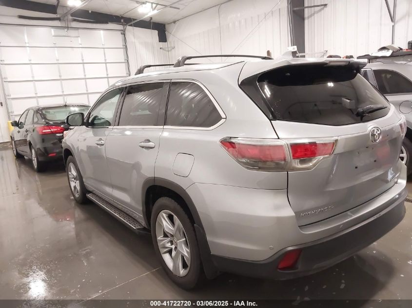2015 Toyota Highlander Limited Platinum V6 VIN: 5TDDKRFH7FS161867 Lot: 41722720