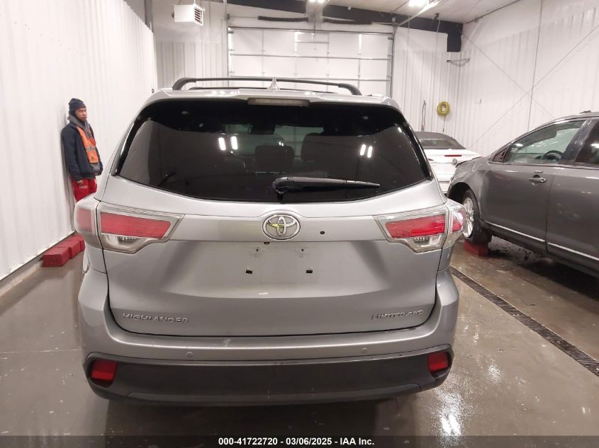 2015 Toyota Highlander Limited Platinum V6 VIN: 5TDDKRFH7FS161867 Lot: 41722720