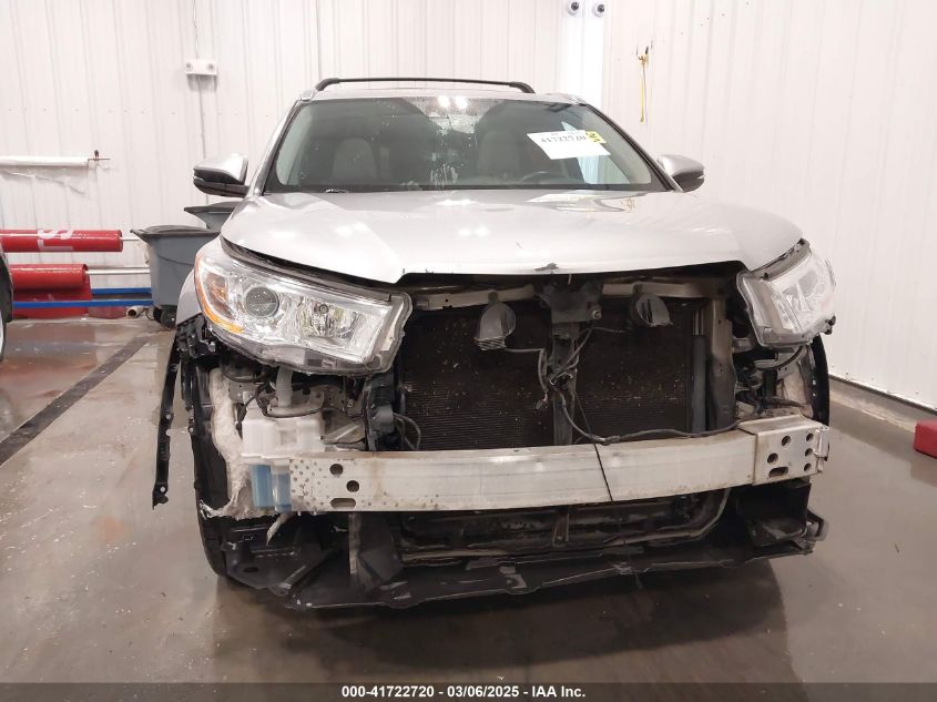 2015 Toyota Highlander Limited Platinum V6 VIN: 5TDDKRFH7FS161867 Lot: 41722720