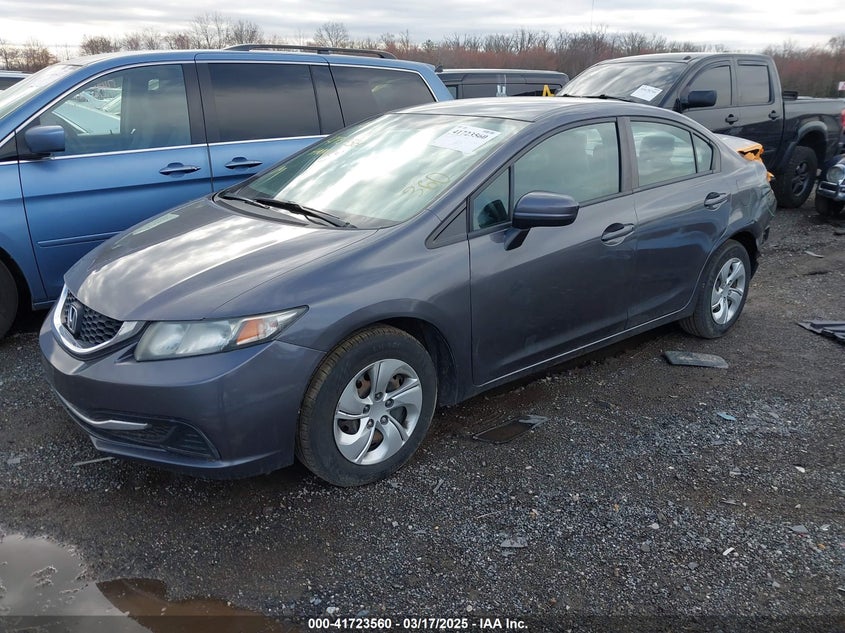 2015 Honda Civic, Удар сзади, IAAI, VIN 19XFB2F57FE290613 — фото 2
