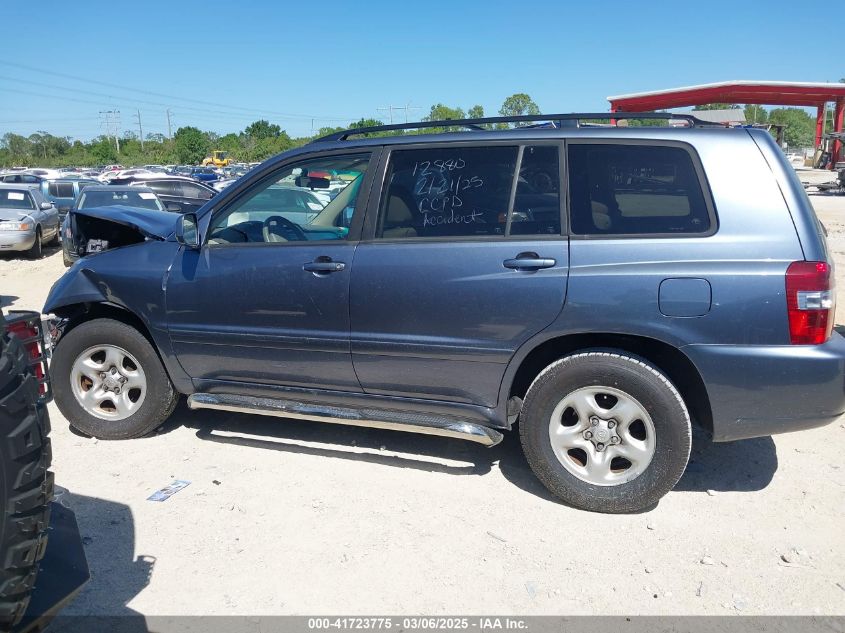 2006 Toyota Highlander VIN: JTEGD21A360143101 Lot: 41723775