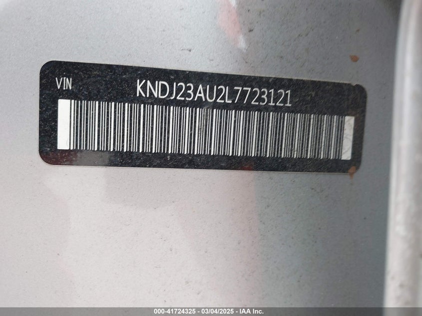 2020 KIA SOUL VIN: KNDJ23AU2L7723121