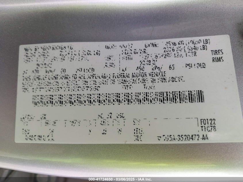 2017 FORD F-250 LARIAT - 1FT7W2BTXHED57250