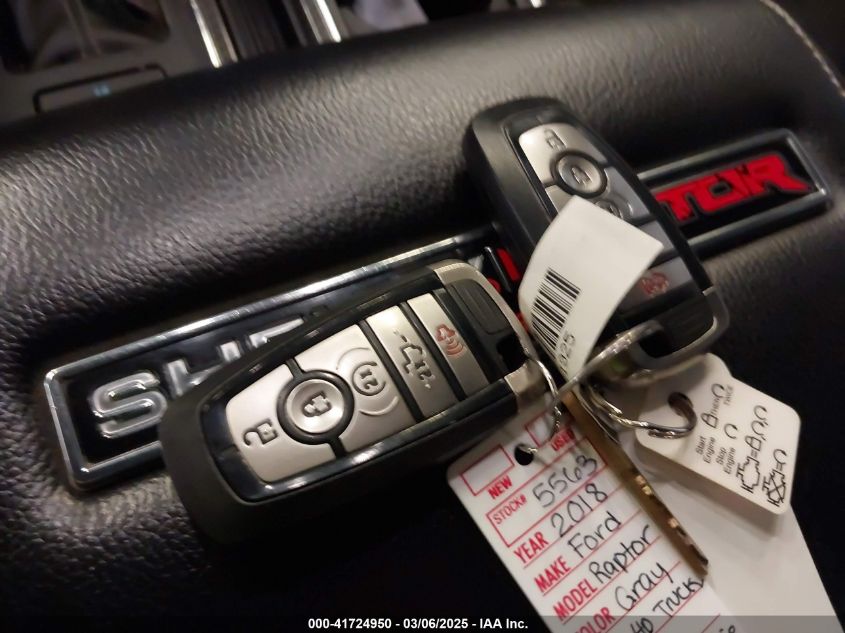 2018 Ford F-150 Raptor VIN: 1FTFW1RG2JFD97322 Lot: 41724950