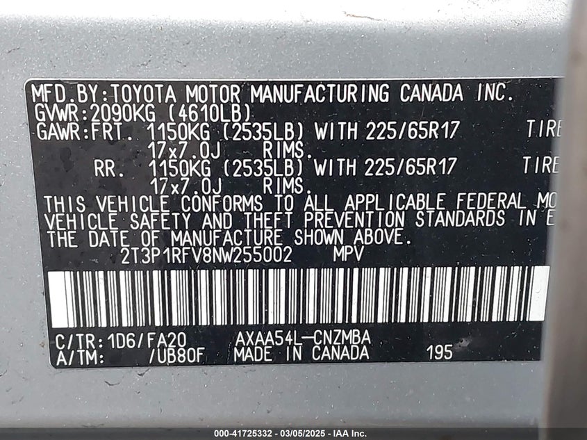 2022 TOYOTA RAV4 XLE - 2T3P1RFV8NW255002
