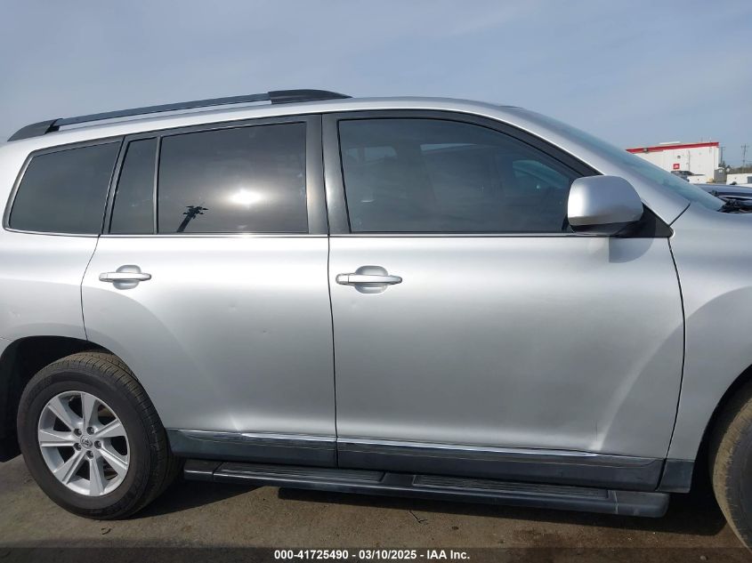 2013 Toyota Highlander Base Plus VIN: 5TDZA3EH5DS037472 Lot: 41725490