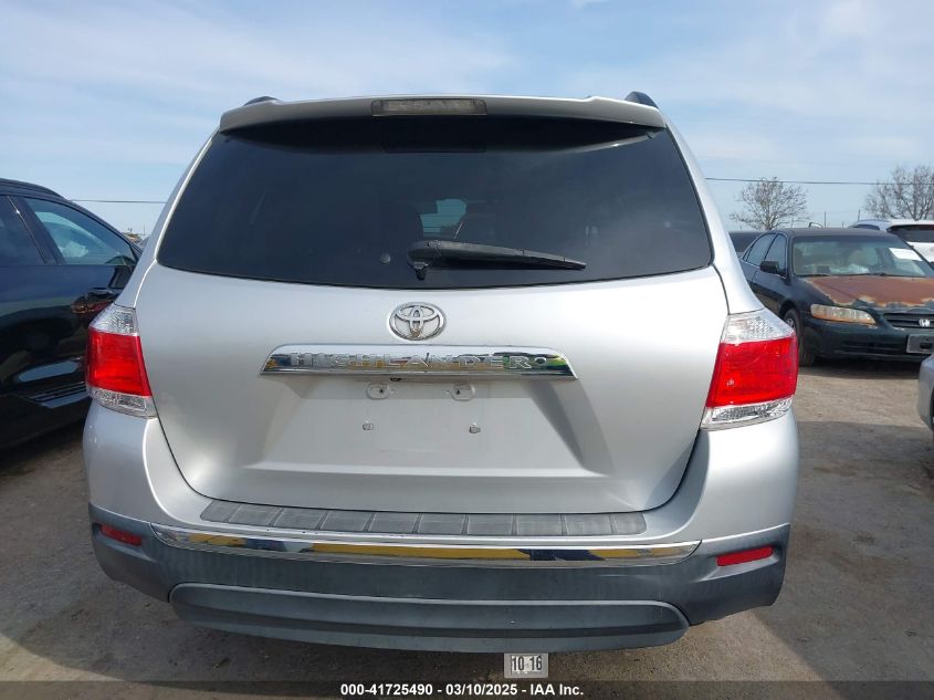 2013 Toyota Highlander Base Plus VIN: 5TDZA3EH5DS037472 Lot: 41725490