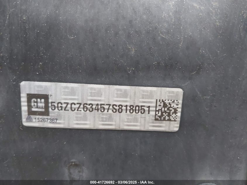 2007 Saturn Vue V6 VIN: 5GZCZ63457S818051 Lot: 41726692