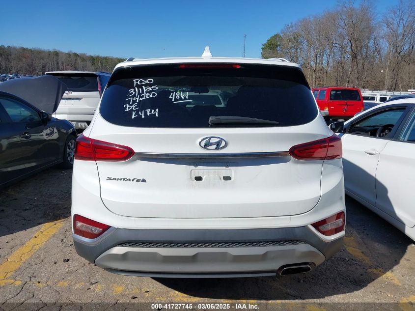 2020 Hyundai Santa Fe Sel VIN: 5NMS33AD4LH234861 Lot: 41727745
