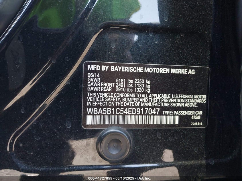 2014 BMW 535I - WBA5B1C54ED917047