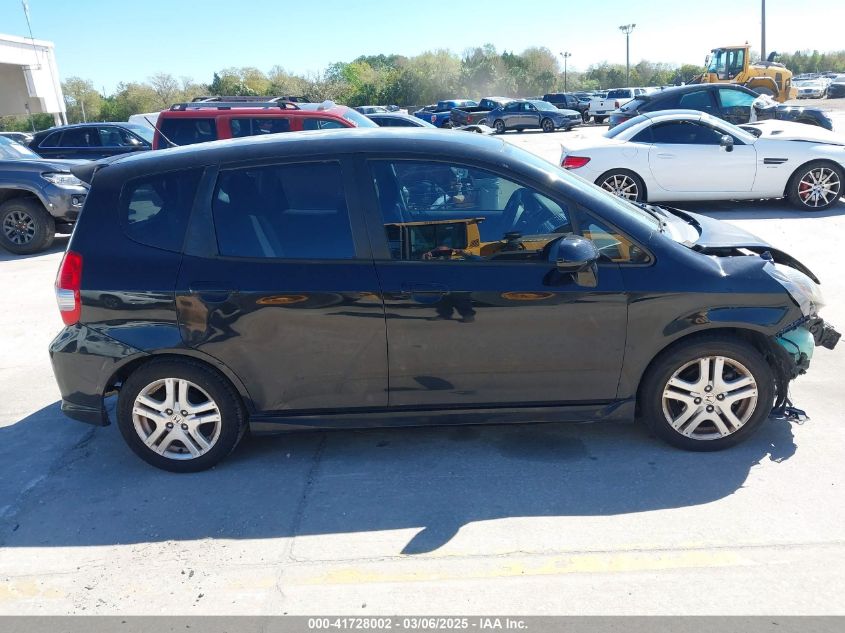 2007 Honda Fit Sport VIN: JHMGD38637S062616 Lot: 41728002