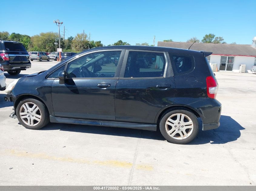 2007 Honda Fit Sport VIN: JHMGD38637S062616 Lot: 41728002