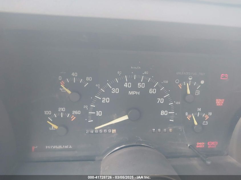 1993 Chevrolet Gmt-400 K1500 VIN: 2GCEK19K3P1251829 Lot: 41728726