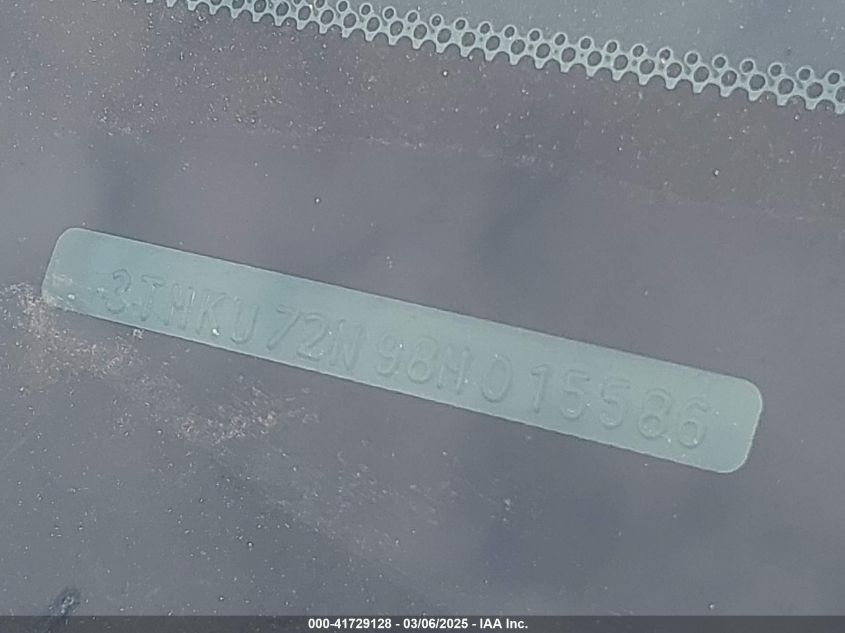 2008 Toyota Tacoma Prerunner V6 VIN: 3TMKU72N98M015586 Lot: 41729128