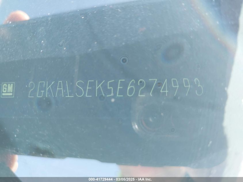 2014 GMC Terrain Slt-1 VIN: 2GKALSEK5E6274993 Lot: 41729444