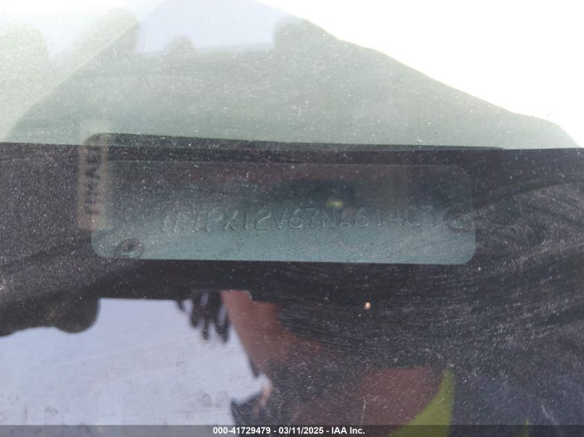 2007 Ford F-150 Lariat/Stx/Xl/Xlt VIN: 1FTPX12V67NA61407 Lot: 41729479