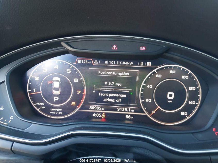 2017 Audi A4 2.0T Premium VIN: WAUENAF4XHN035163 Lot: 41729767